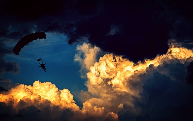 Skydiving wedding